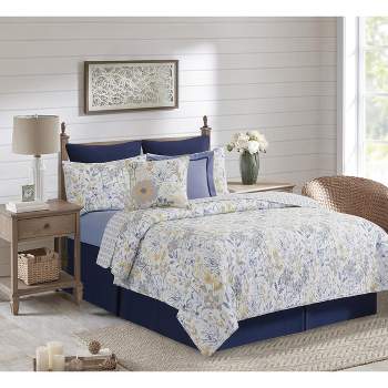 C&F Home Freesia Spring Floral Cotton Quilt Set  - Reversible and Machine Washable