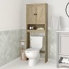 Merrick Lane Over the Toilet Bathroom Organizer with Shelves and Magnetic Closure Doors - 2 of 4