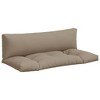 vidaXL Pallet Cushions 2 pcs Taupe Fabric - 2 of 4