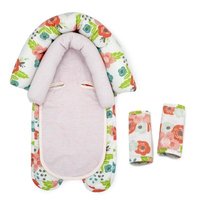 floral car seat and stroller