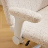VINGLI Criss Cross Chair with Adjustable Flip-Up Arms,Cross Legged Chair with Wheels,Extra Wide Office Chair,Desk Chair,Starry Chenille - 3 of 4