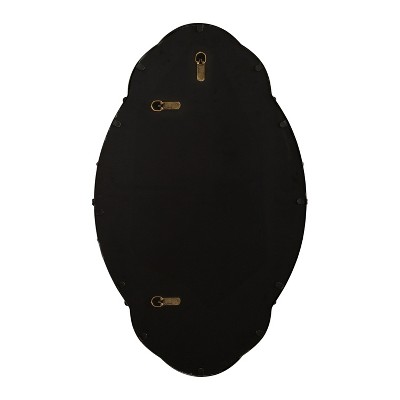 Novella Black Baroque-Inspired Ornate Wall Mirror