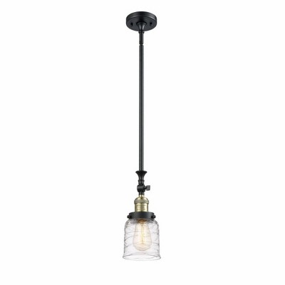 Bell - 1 Light Stem Hung Tiltable Mini Pendant In Industrial Style-14 Inches Tall and 5 Inches Wide