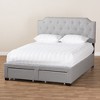 Queen Aubrianne Modern and Contemporary Fabric Upholstered Storage Bed Gray - Baxton Studio: Wood Composite Frame, Polyester Fill - 3 of 4