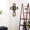 Metal Cross Scroll Wall Decor Brown - Olivia & May: Iron Art, Vertical Hanging - image 2 of 4