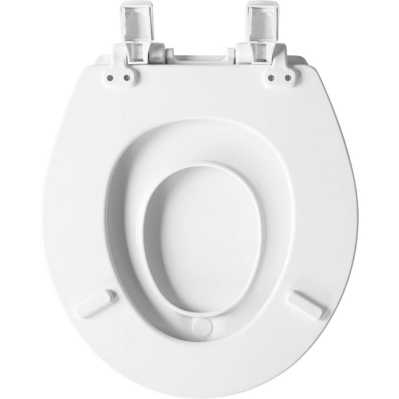 Mayfair by Bemis NextStep2 Never Loosens Wood Children's Potty Training Toilet Seat with Easy Clean and Slow Close Hinge - White, 5 of 10