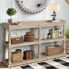 NicBex Rustic Solid Wood Entryway Table with Storage Drawers,Fluted Design Entryway Table with Metal Legs,Foyer Tables for Entryway,Hallway - 3 of 4