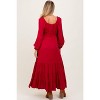 Pinkblush Red Ruffled Fit And Flare Maternity Maxi Dress - 4 of 4