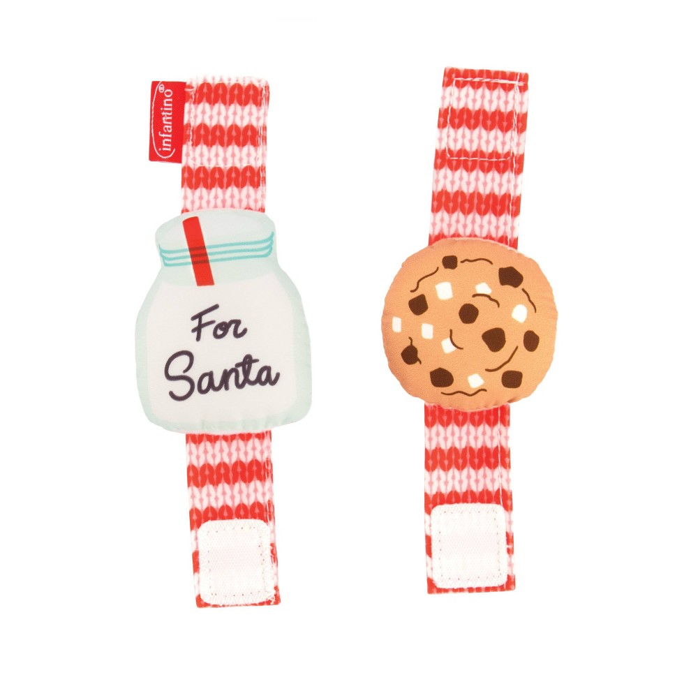 Photos - Rattle / Teether Infantino Go gaga! Holiday Wrist Rattles - Milk & Cookie 