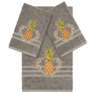 Linum Home Textiles 100% Turkish Cotton WELCOME Embellished Towel Set - 1 of 4