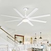 Airsurfer 72" Black Windmill Ceiling Fan with Color-Changing LED Light & Remote, 8 ABS Blades for Large Rooms, DC Motor, 7''&12'' Downdods - 4 of 4