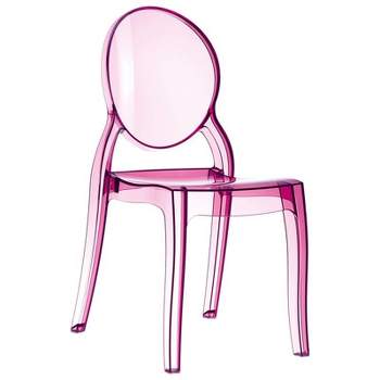 Elizabeth Polycarbonate Patio Dining Chair in Pink - Set of 2 - Compamia