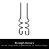 Ninja Foodi Dough Hooks for Power Mixer CI100 Series System - Stainless Steel - XSKDOUGHHK: Blender Parts, BPA-Free - image 2 of 4