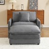 KTMBDW 41.3" Modular Sectional Sofa, Corduroy Couch with Storage Pockets and Ottoman, Modular L-Shape Sofa Upholstered Couches for Living Room - 3 of 4