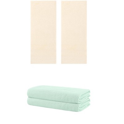 REGALWOVEN Bath Hands Towel Sets For Bathroom, Gym, SPA 2 Pack