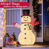 Joyfy 4 FT Christmas Outdoor Decorations, Collapsible Snowman Yard Lights with 120 LEDs for Xmas Backyard Garden Lawn Christmas Holiday Decoration - 4 of 4