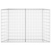VidaXL Trapezium Gabion Raised Bed Galvanized Steel 59.1 inches x7.9 inches x39.4 inches - 3 of 4