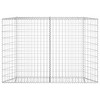 VidaXL Trapezium Gabion Raised Bed Galvanized Steel 59.1 inches x7.9 inches x39.4 inches - image 3 of 4