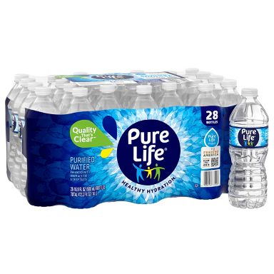 Pure Life Purified Water - 28 Pack/16.9 Fl Oz Plastic Bottles