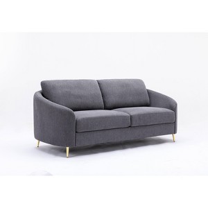 Yuina Gray Polyester Sofa - 1 of 4