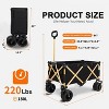Folding Wagon, Heavy Duty Utility Beach Wagon Cart for Sand - 3 of 4