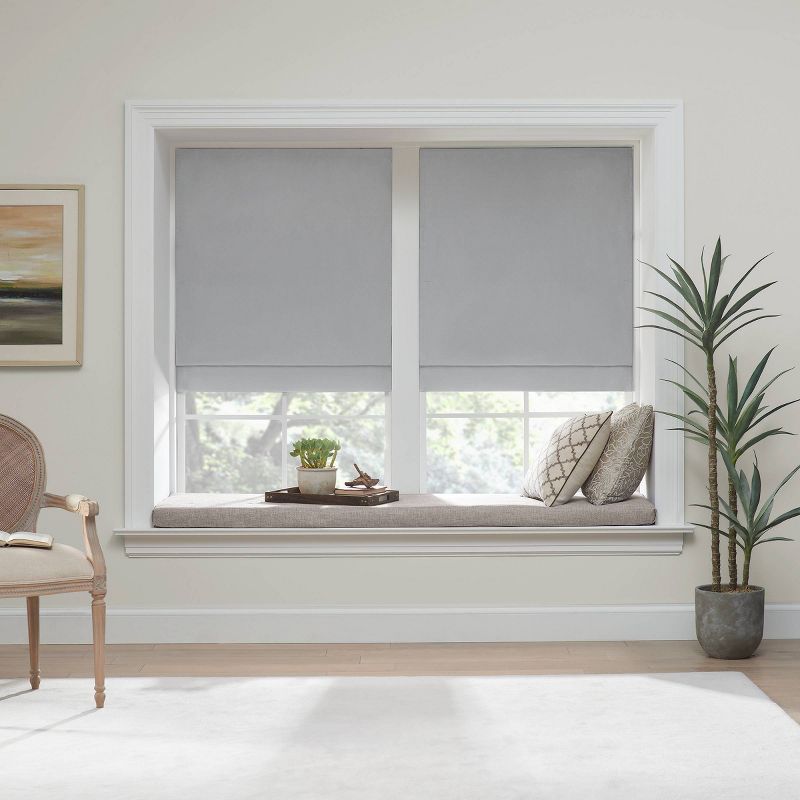 Faux Silk 100% Total Blackout Cordless Roman Blind and Shade - Eclipse, 5 of 10