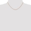 Black Bow Jewelry 1.1mm 14K Rose Gold Solid Flat Cable Chain Necklace - 2 of 4