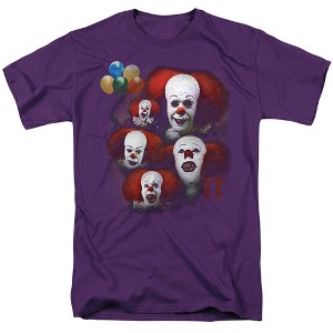 It 1990 Many Faces Of Pennywise Adult T-Shirt - 1 of 4