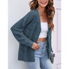 Women's Lightweight Crochet Cardigan Long Sleeve Hollow Out Kint Sweaters - 2 of 4