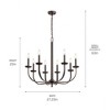Kennewick™ 9 Light Chandelier Brushed Nickel - 3 of 4