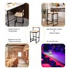 CAVINAS 25"Paper Rope Woven Bar Height Stools,Set of 2,Counter Stools with Backrest&Footrest,Stools for Dining Table&Kitchen Island - 4 of 4