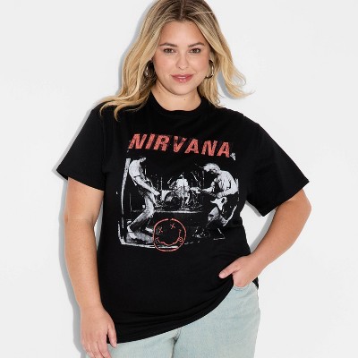 Women's Nirvana Short Sleeve Graphic T-Shirt - Black