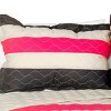 Slickblue Full/Queen Size Quilt Set with Shams, Reversible Vermicelli Quilted, 6 Color Choices, 3 Piece - 2 of 4