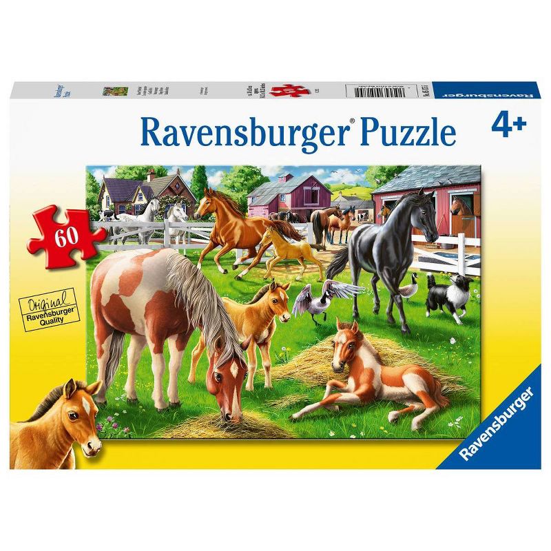 Ravensburger Happy Horses Kids&#39; Jigsaw Puzzle - 60pc, 1 of 5