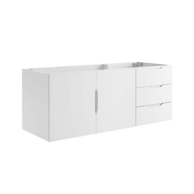 Modway Vitality 47" MDF and Particleboard Bathroom Vanity Cabinet in White