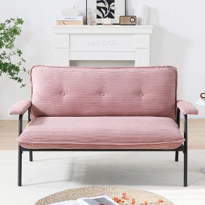 53'' Sofa with Button-Tufted Backrest, Metal Frame, Compact and Lightweight, Perfect for Small Apartments, Living Rooms, and Home Office - 1 of 4