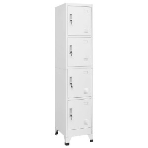 Locker Grey Steel Medium Cabinet Rectangular Industrial  vidaXL - 1 of 4