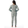 #followme Buffalo Plaid 2 Piece Thermal Pajama Set for Women -Jogger Winter Christmas PJs - 3 of 3