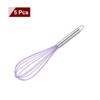 Unique Bargains Silicone Stainless Steel Non-Stick Coated Heat-Resistant Whisk 5 Pcs - 3 of 4