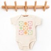 The Juniper Shop SmileyWorld Checkered Floral Smile Baby Short Sleeve Bodysuit - 2 of 4