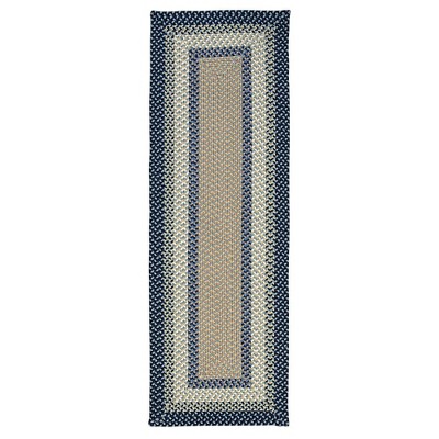 Colonial Mills Montego Braided Runner, Blue Burst 2'x8', Rectangle Shape