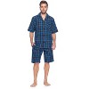 Ashford & Brooks Mens Woven Short Sleeve Pajama Shorts Set - 2 of 4