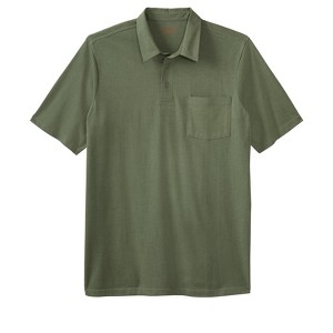 KingSize Men's Big & Tall Heavyweight Jersey Polo Shirt - 1 of 4