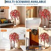 Artificial Bougainvillea Tree,4FT Faux Silk Bougainvillea Plant with Pot for Indoor Outdoor Decor - 3 of 4