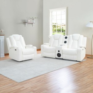 Home Imports Emporium Sofa Set Reclining Home Theater Seating Set with LED Lighting - 1 of 4