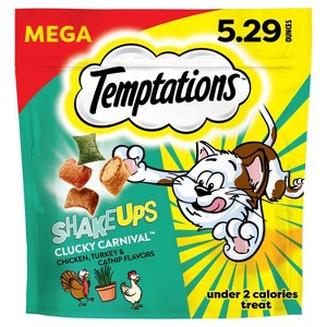Temptations ShakeUps Clucky Carnival Cat Treats with Chicken Turkey and Catnip - 5.29oz - 1 of 4