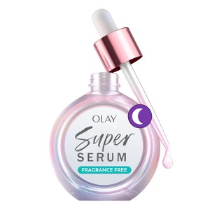 Olay Super Face Night Serum with Vitamin C - Fragrance Free - 1 fl oz - 1 of 4