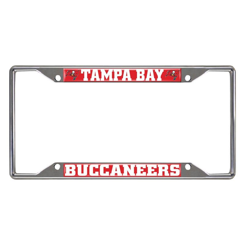 NFL Tampa Bay Buccaneers Stainless Steel License Plate Frame, 1 of 4
