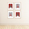 Big Dot of Happiness Christmas Gnomes - Unframed Holiday Linen Paper Wall Art - Set of 4 - Artisms - 8 x 10 inches - 3 of 4