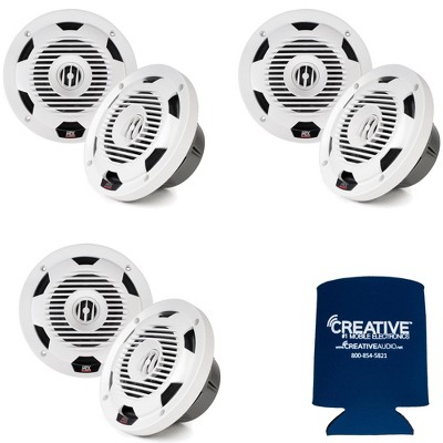 MTX 3 Pairs WET77-W 7.7" 75W RMS 4Ω Coaxial Speakers - White